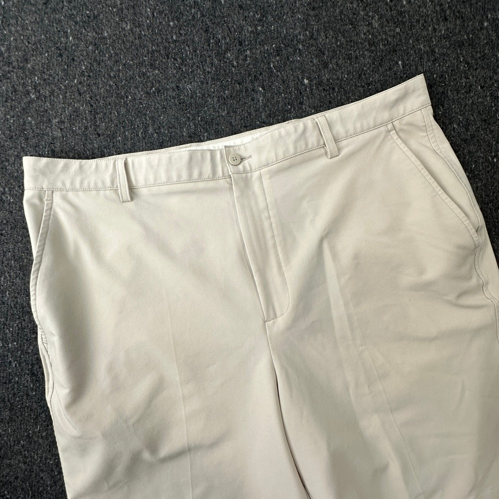 FootJoy Golf Shorts Mens 40 Khaki Flat Front Performance Spandex Casual Preppy
